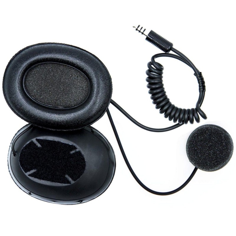 Kit Auriculares con orejeras y micrófono para casco abierto